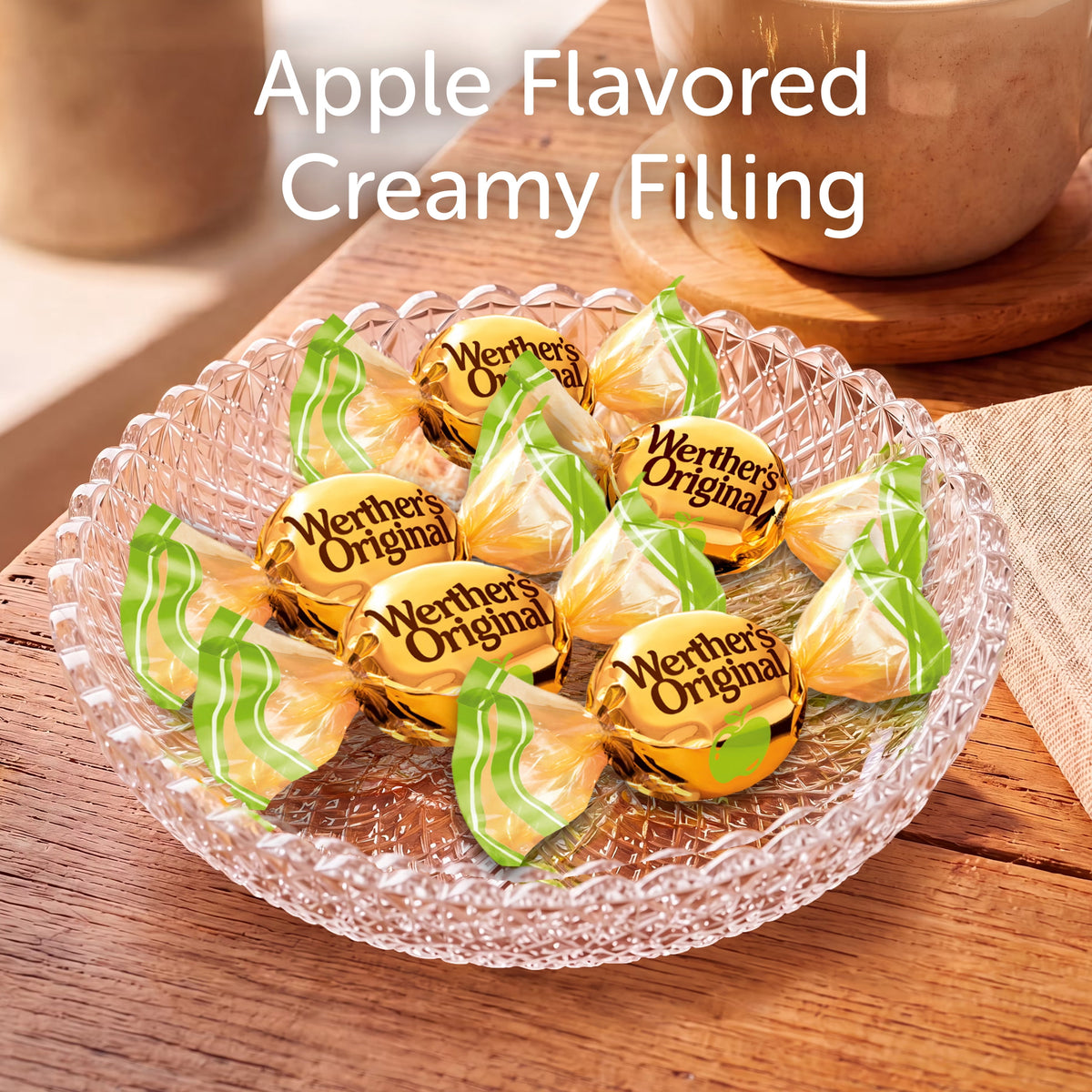 Werther's Original Limited Edition Fall Harvest Caramel Apple Filled Hard Candies, 9.4 oz Bag