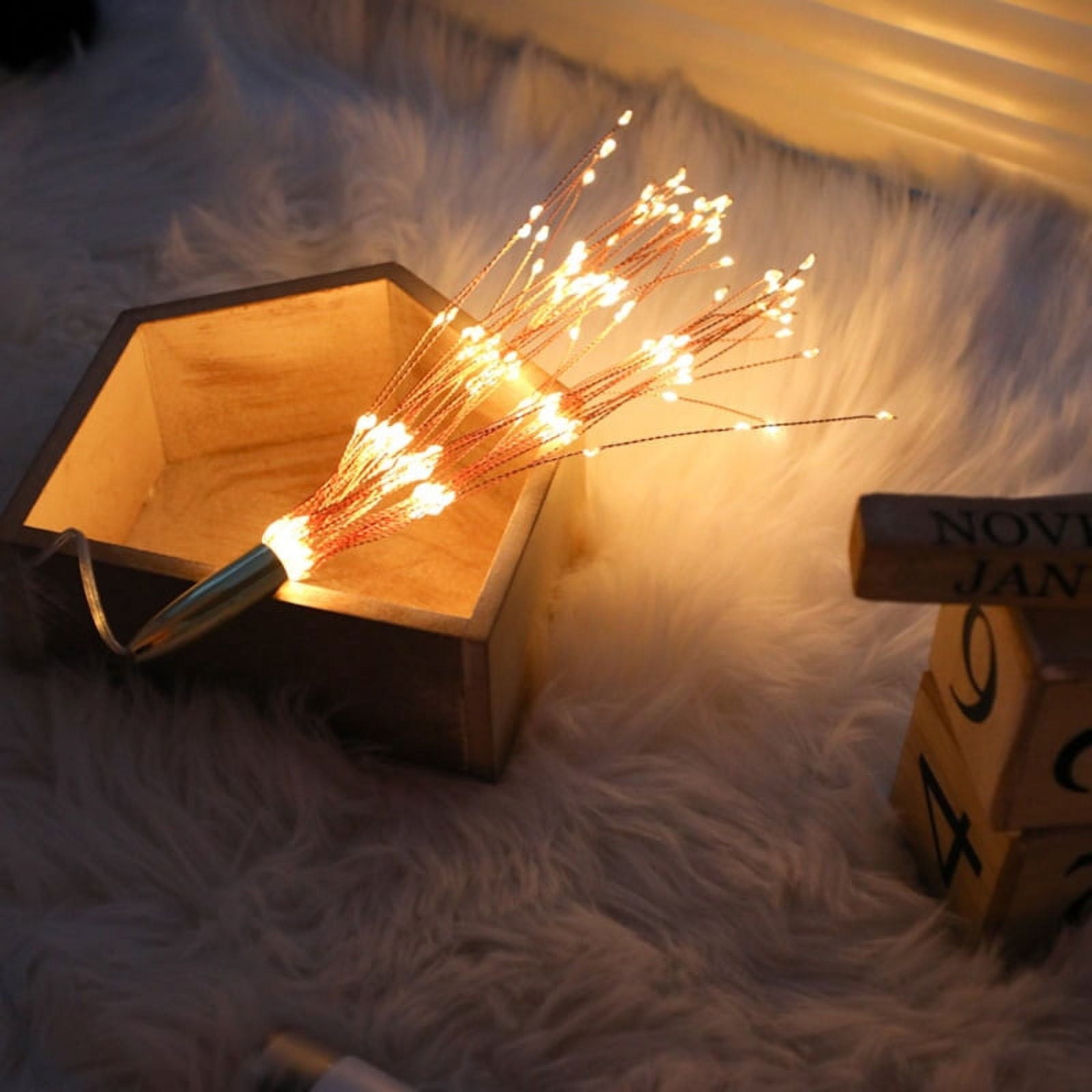 200 LED Fireworks Lights Thanksgiving Christmas Halloween Wedding Decoration Lights Indoor and Outdoor Courtyard Hanging Explosion Light Strings