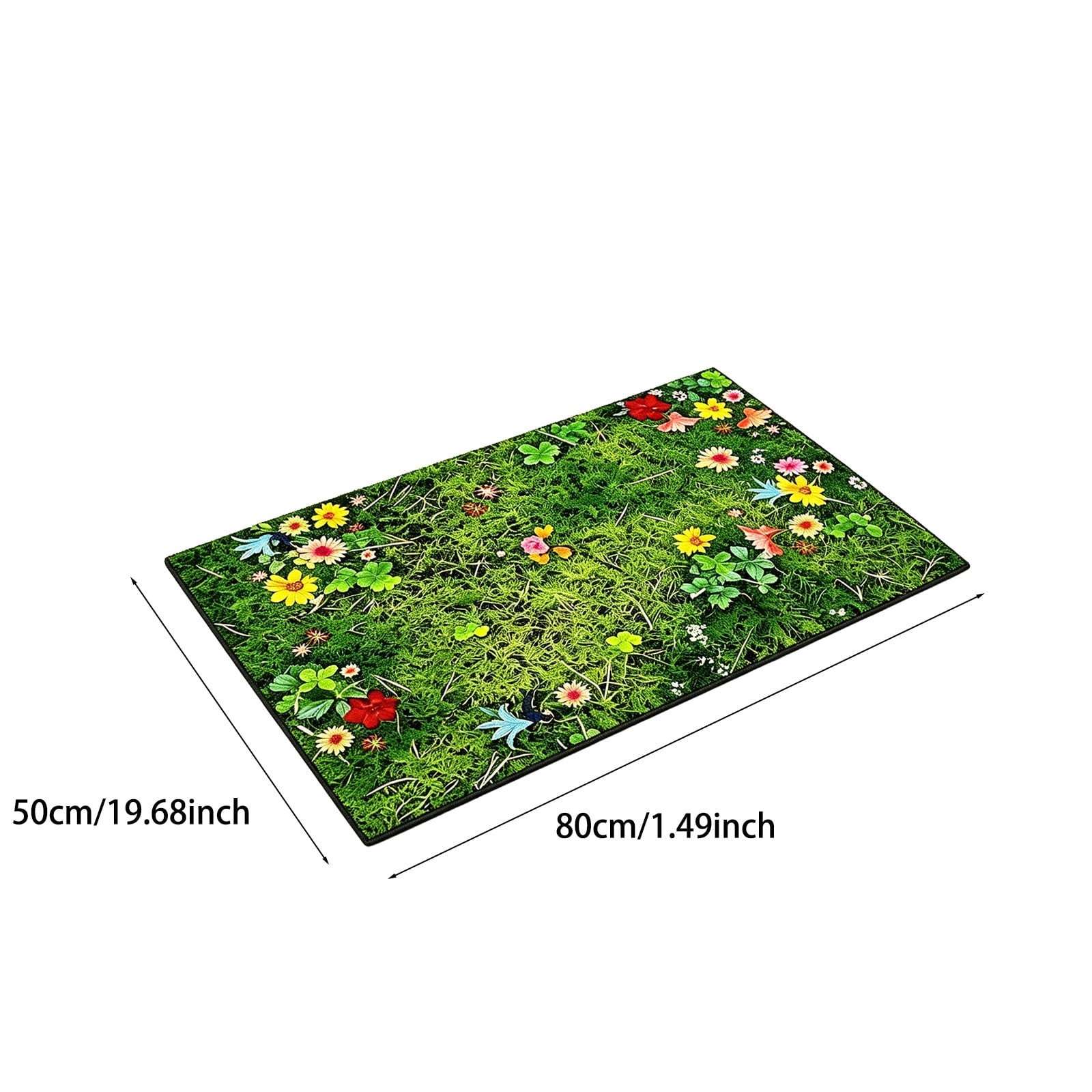 Front Door Mat Indoor Outdoor Entrance Rug, Semicircular Entrance Mat, Half Round Waterproo Non-Slip Durable Rubber Doormat for Garage, Patio, 29.5 inch