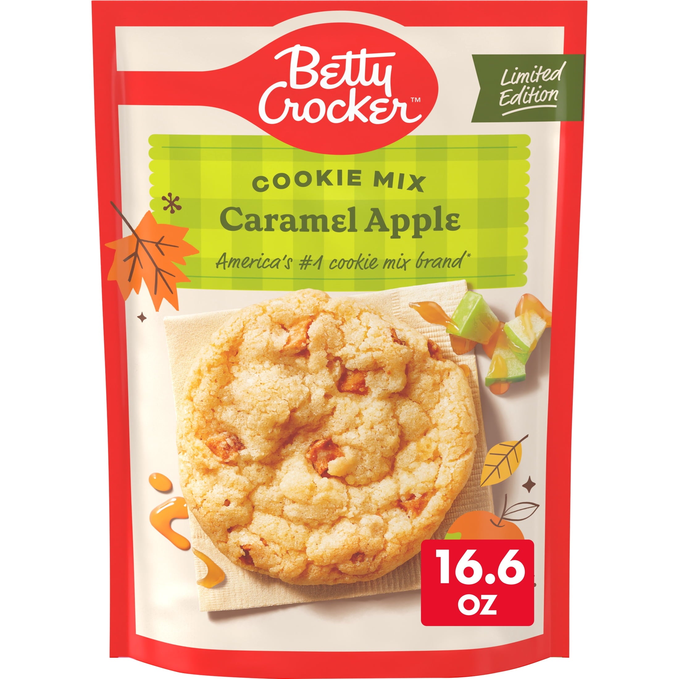 Betty Crocker Limited Edition Caramel Apple Cookies, Cookie Mix, 16.6 oz