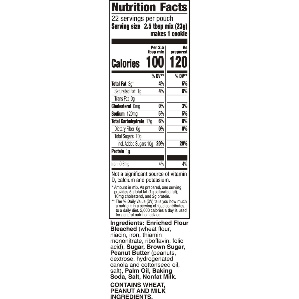 Betty Crocker Peanut Butter Cookies, Cookie Baking Mix, 17.5 oz