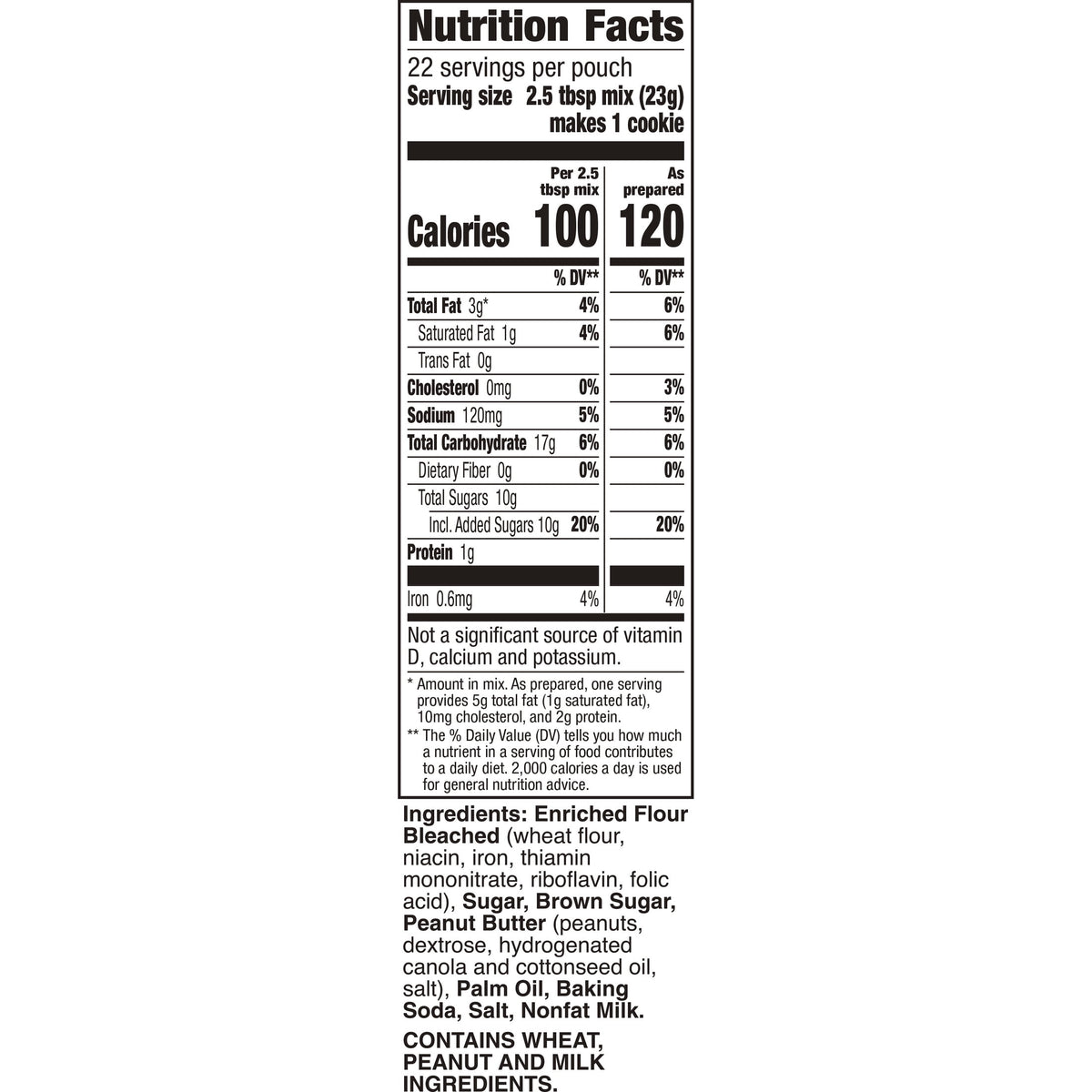 Betty Crocker Peanut Butter Cookies, Cookie Baking Mix, 17.5 oz