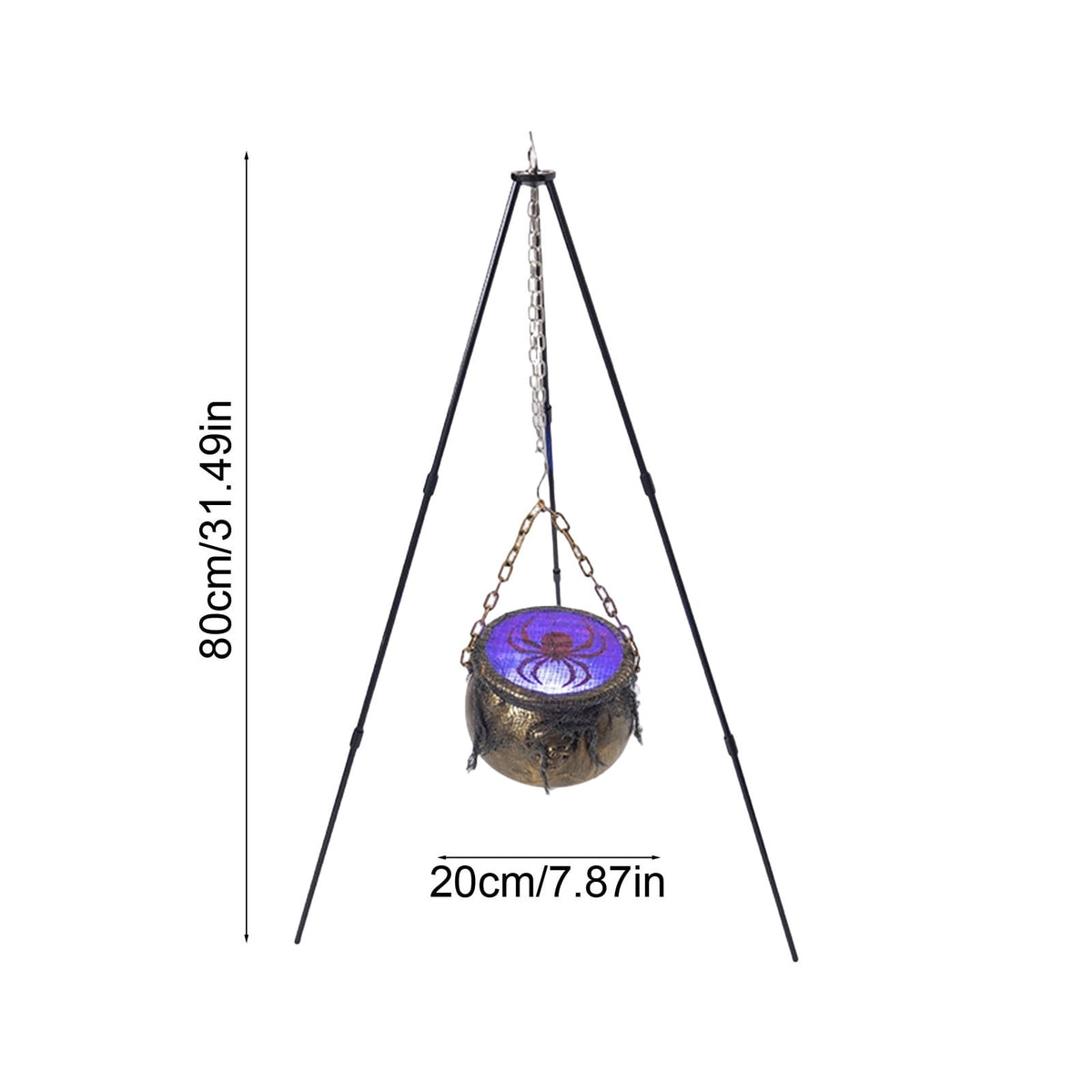 Muecwrye Halloween Decorations Outdoor, Halloween Clearance! Halloween Witches Cauldron on Tripod with Lights, DIY Bubbling Cauldron Set Decor for Home Porch Outside, Halloween Party Supplies