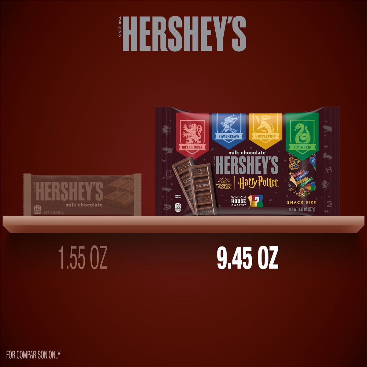 Hershey's Milk Chocolate Harry Potter™ Snack Size Halloween Candy, Bag 9.45 oz