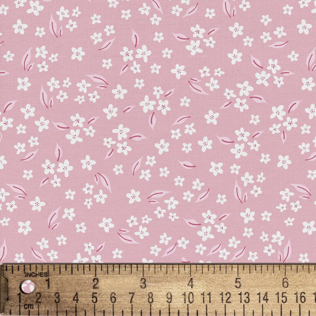 Waverly Inspirations 1 Yard 100% Cotton Lucy Ditsy, Pink, 44" Wide for Quilting & Sewing