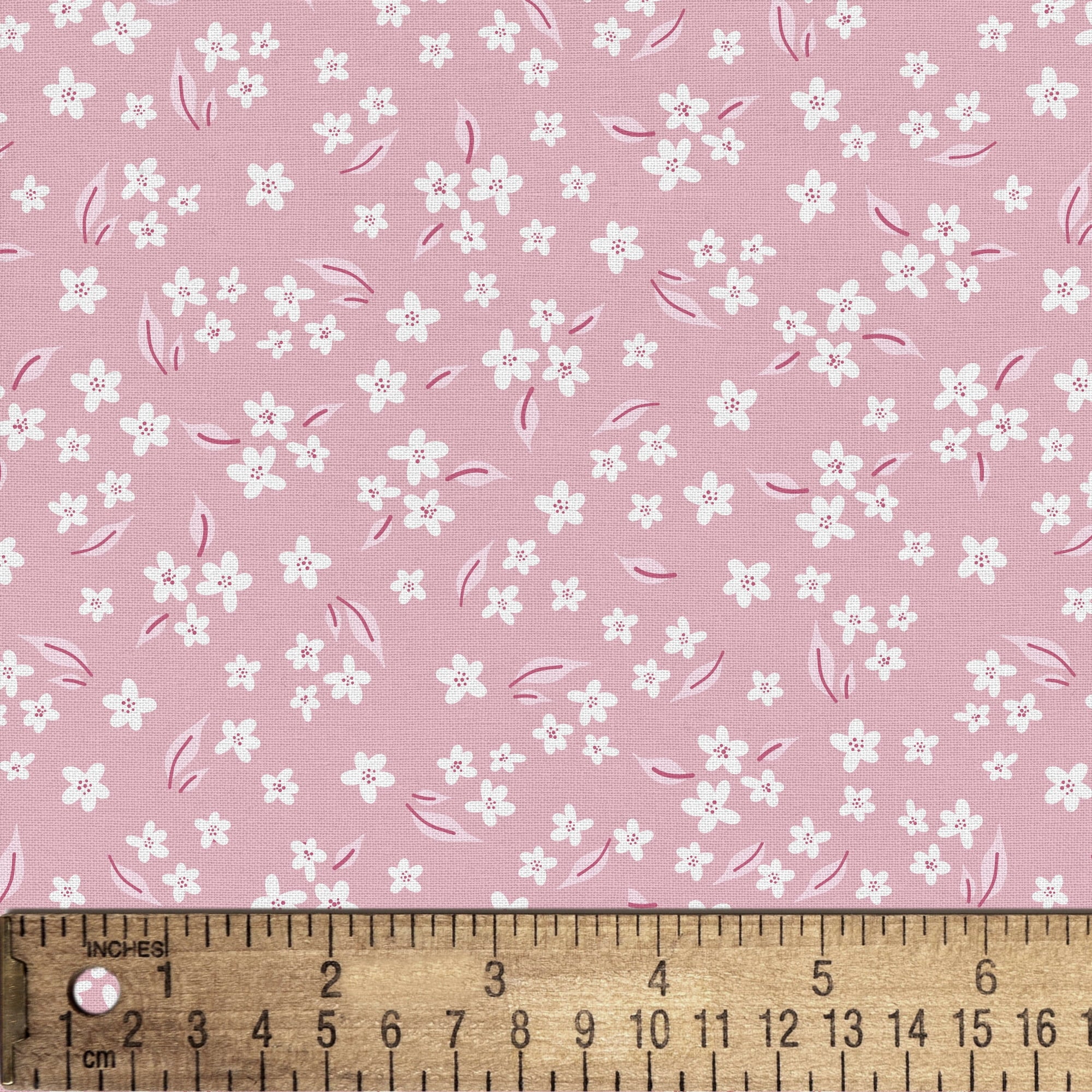 Waverly Inspirations 1 Yard 100% Cotton Lucy Ditsy, Pink, 44" Wide for Quilting & Sewing
