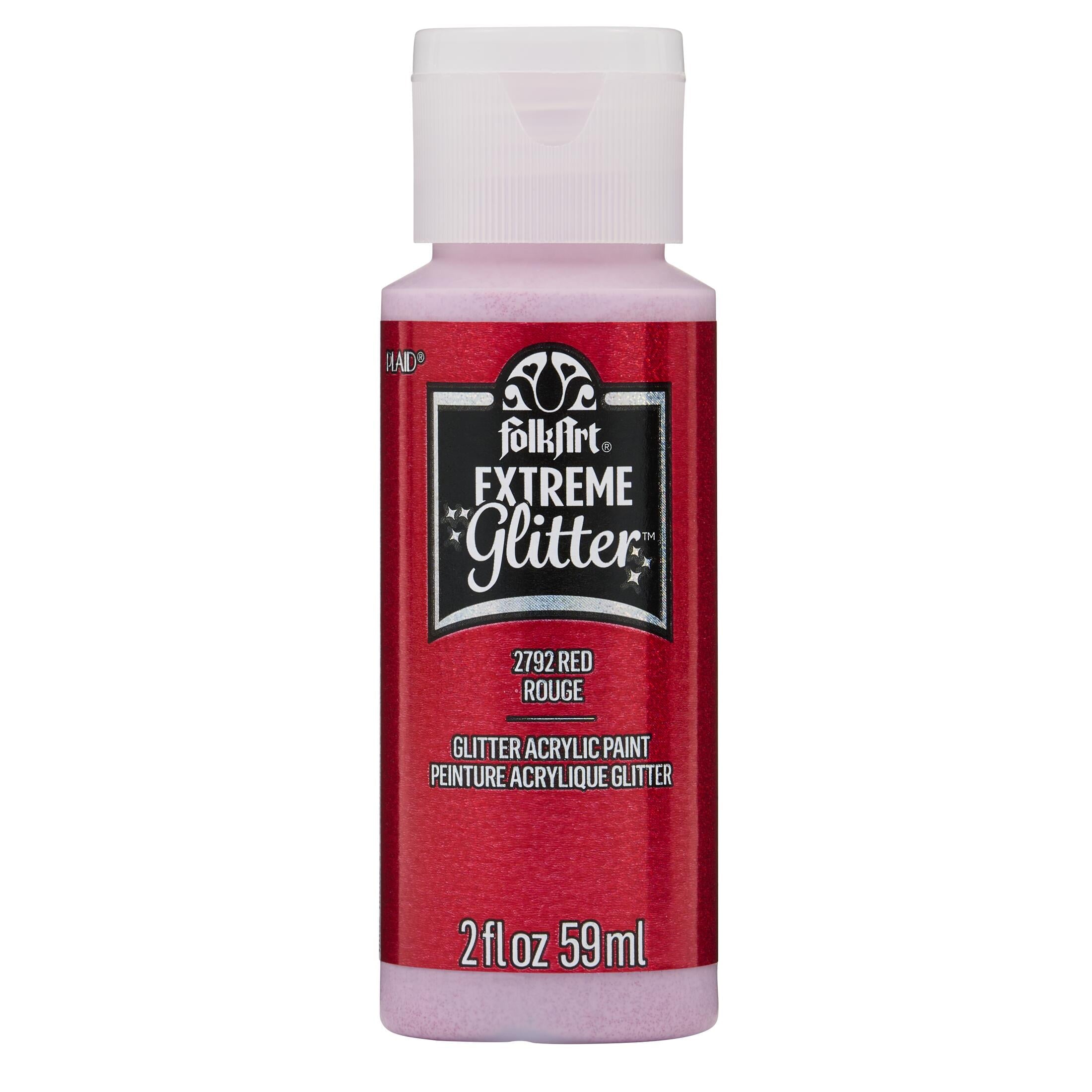 FolkArt Extreme Glitter Acrylic Craft Paint, Glitter Finish, Hologram, 2 fl oz
