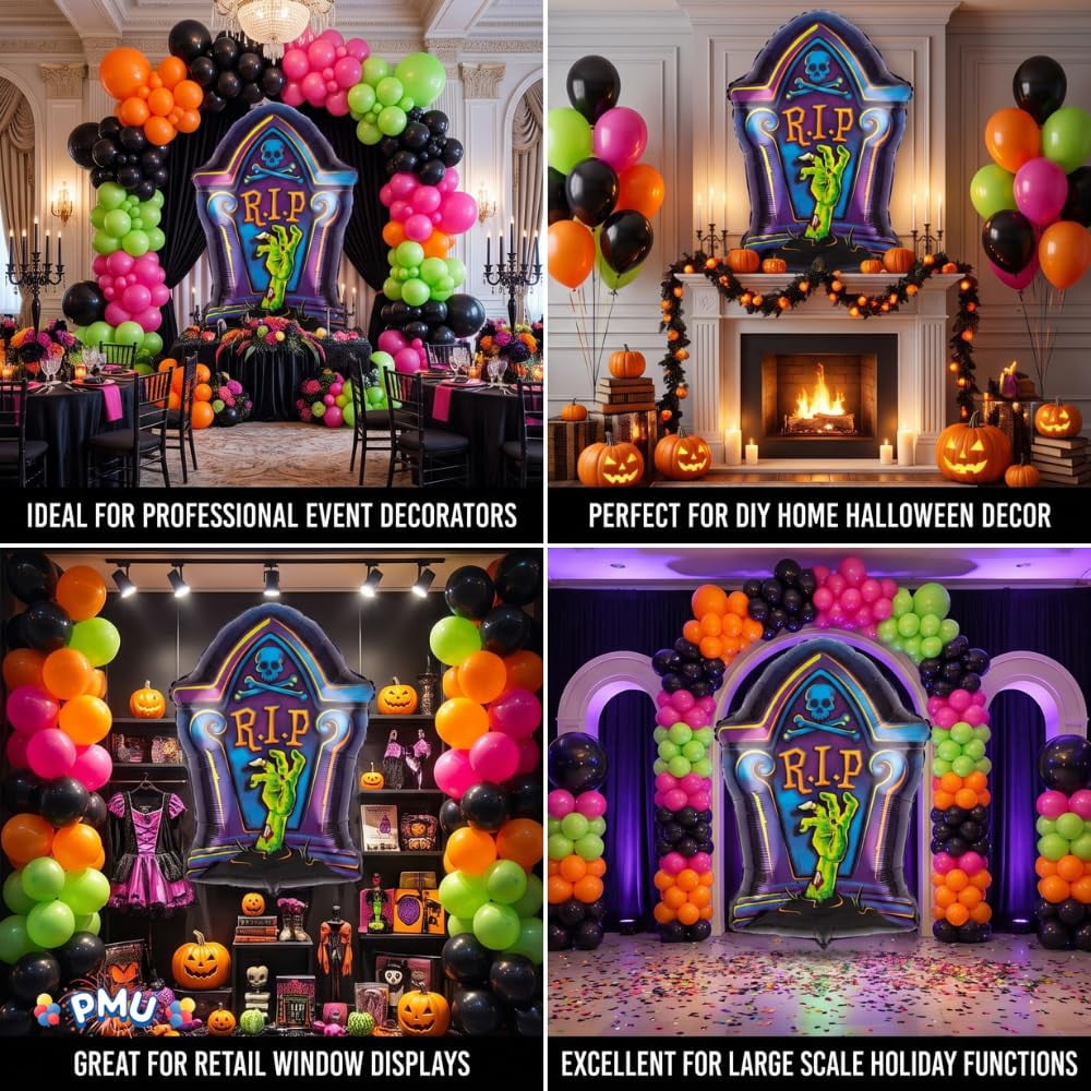 PMU Halloween Flying Ghost 24 Inch Mylar-Foil Balloon (10/pkg) Pkg/1