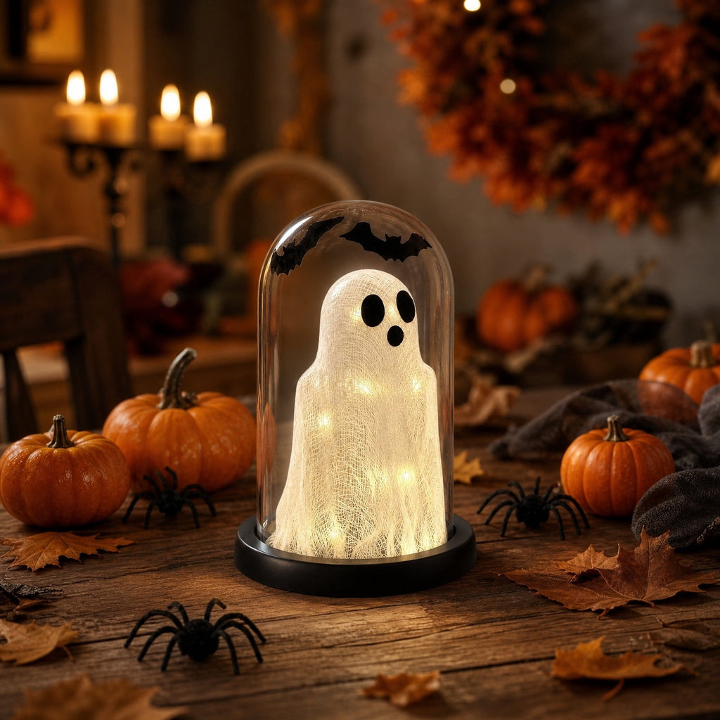 Ghost Night Light Halloween Decorations Bedside Night Light with Tap Control, Dimmable Nursery Decor Lamp, Fun Ghost Gift for K*ids, Halloween Room Decor, Ghost Lamp