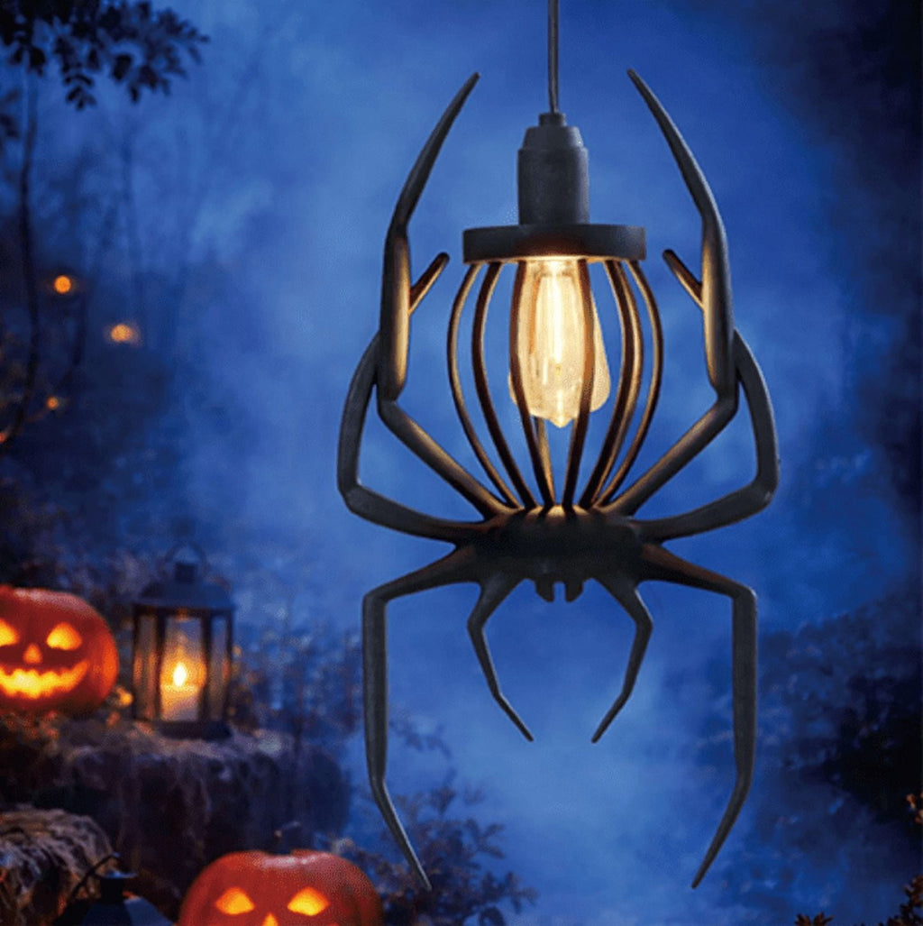 2026 New Halloween Hanging Bat Flame Lights, Vintage Metal Frame Lantern with Warm Amber Edison Bulb, Indoor Outdoor String Light Decor for Porch Patio Room