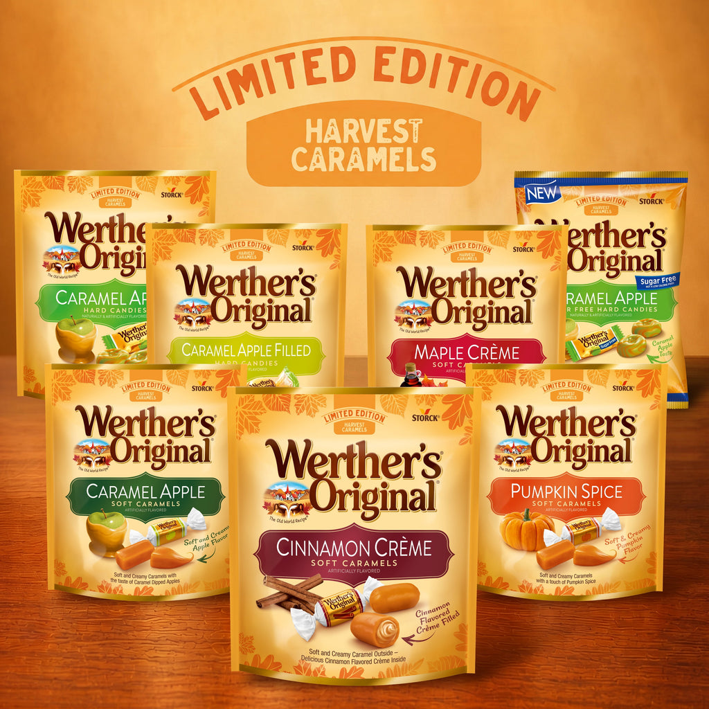 Werther's Original Limited Edition Fall Harvest Cinnamon Crème Soft Caramels, 7.4 oz Bag