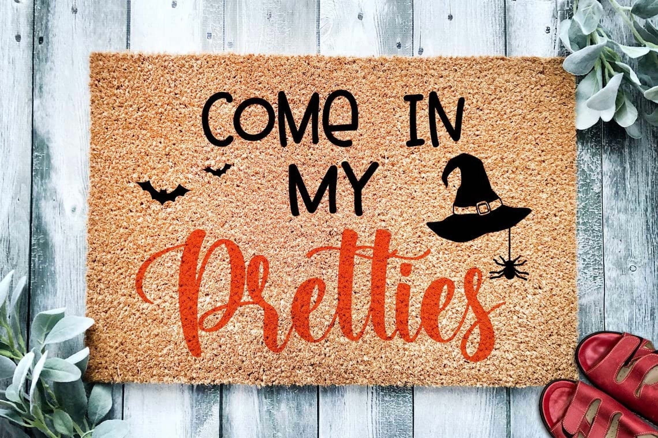 Come In My Pretties Door Mat | Funny Doormat | Welcome Mat | Halloween Decor | Funny Door Mat | Home Doormat | Halloween Welcome Mat
