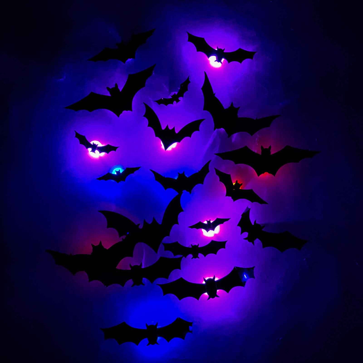 Qocolcyl 2 Pack Halloween Skeleton Lights Decorations, Halloween Candles Lamp Decoration Ornament Indoor Outdoor, Halloween Scary Decor for Home Room Table Outside Yard Lawn Garden Party Supplies