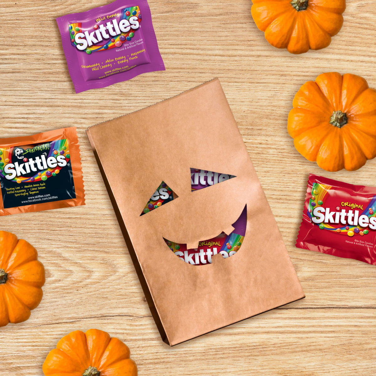 Skittles Fun Size Chewy Halloween Candy Variety Pack - 50 Ct Bulk Bag