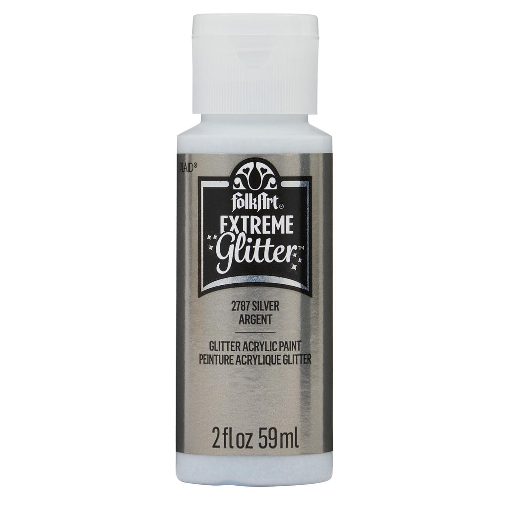 FolkArt Extreme Glitter Acrylic Craft Paint, Glitter Finish, Hologram, 2 fl oz
