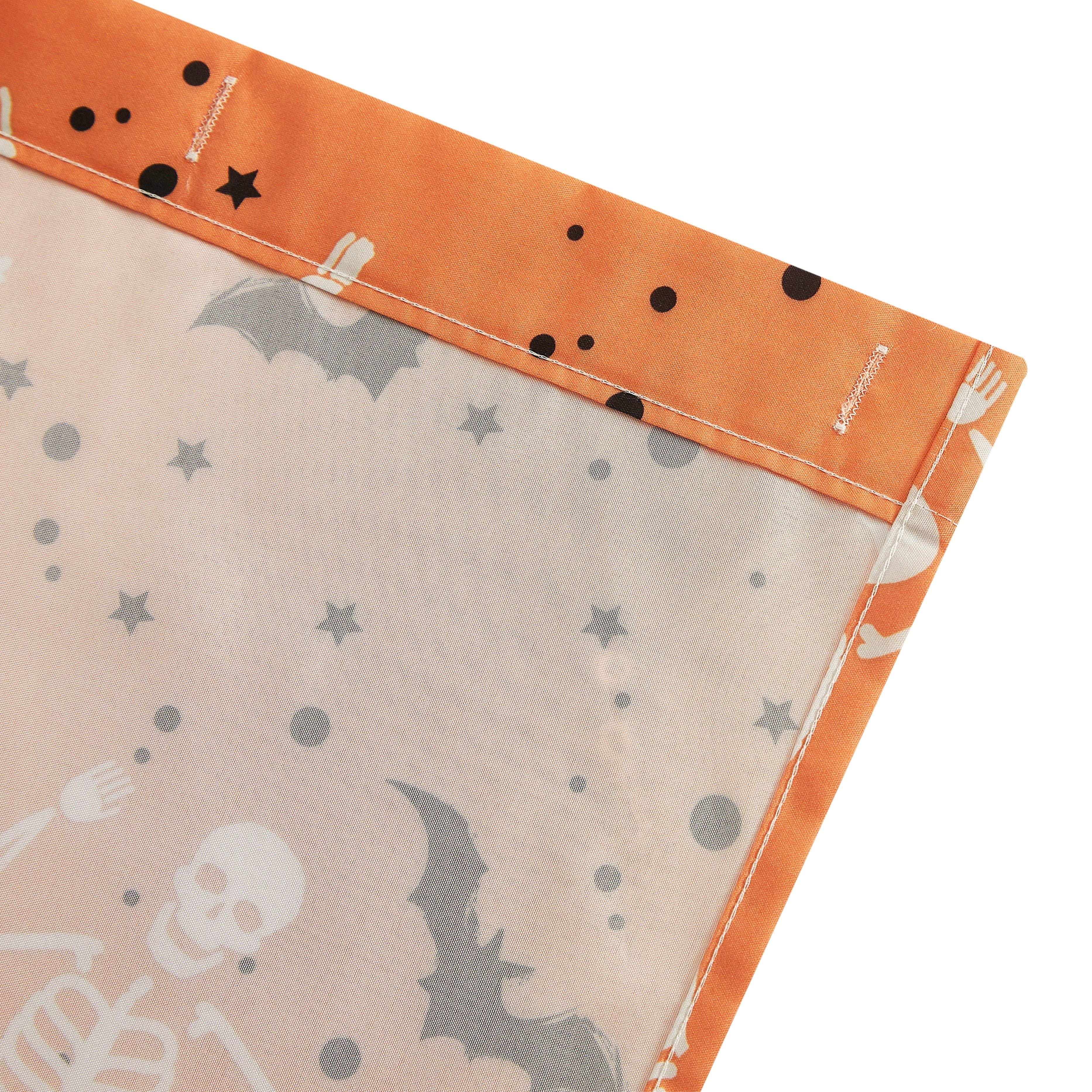 Way To Celebrate 13-Piece Shake Your Bones Shower Curtain Set with Hooks, Orange