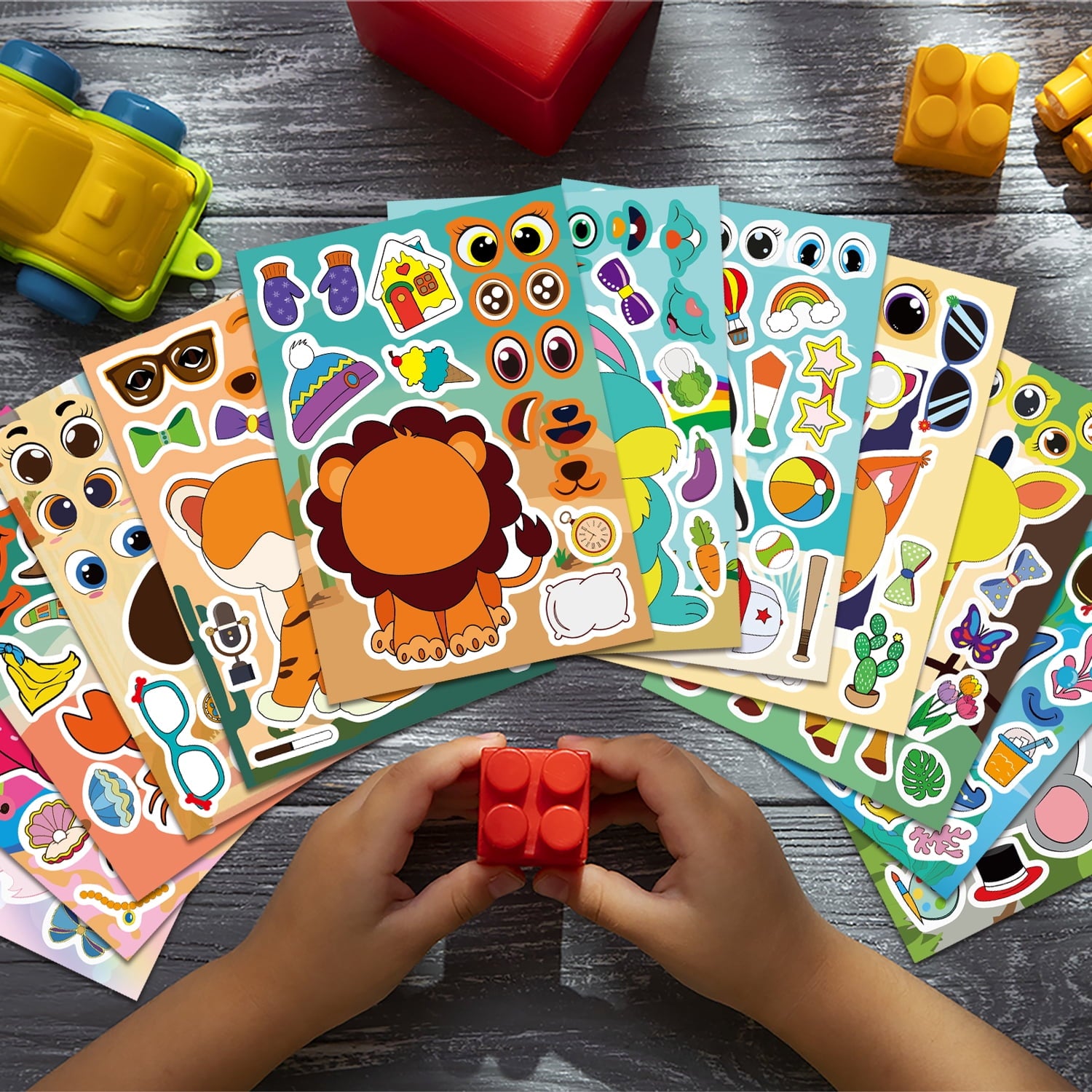 Ayieyill 64 Packs Halloween Stickers Pumpkin Decorating Stickers for Children , 32 Sheet Small Pumpkin Face Stickers for Halloween Party Supplies Trick or Treat Party Favors