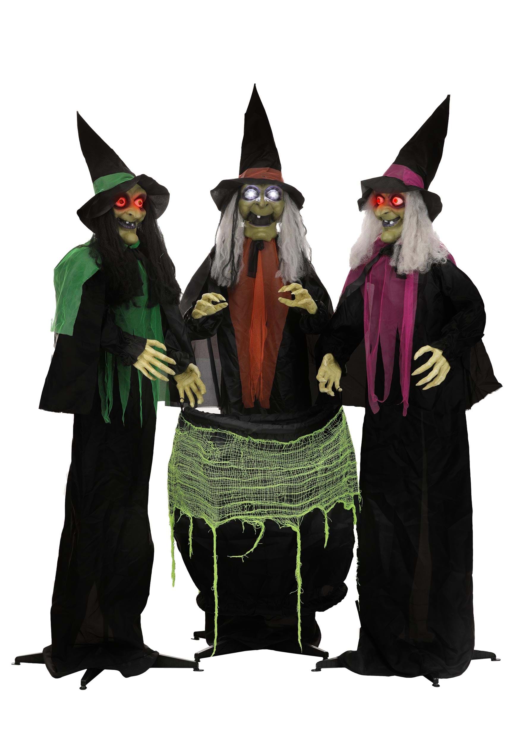 6.25FT Judy, Jody, and Julie Coven of Witches Animated Decoration - Scream Saver