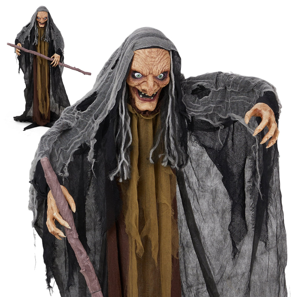 Yescom 9ft Flying Witch with Vulture & Owl Skeleton Halloween Outdoor Décor 2026