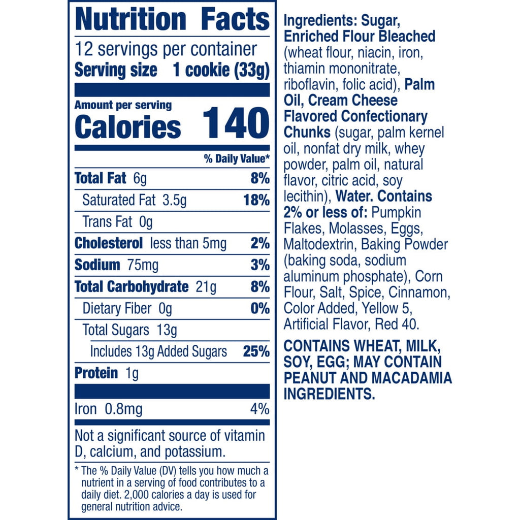 Pillsbury Limited Edition Pumpkin Cookie Dough with Cream Cheese Flavored Chunks, 14 oz