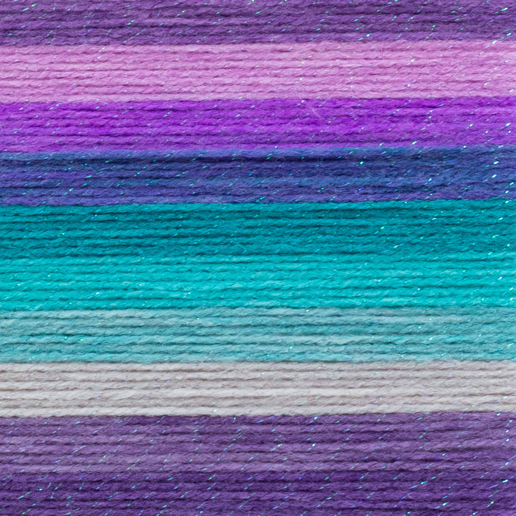 Lion Brand Yarn Mandala Sparkle Draco Light Acrylic Self-Striping Multi-color Yarn