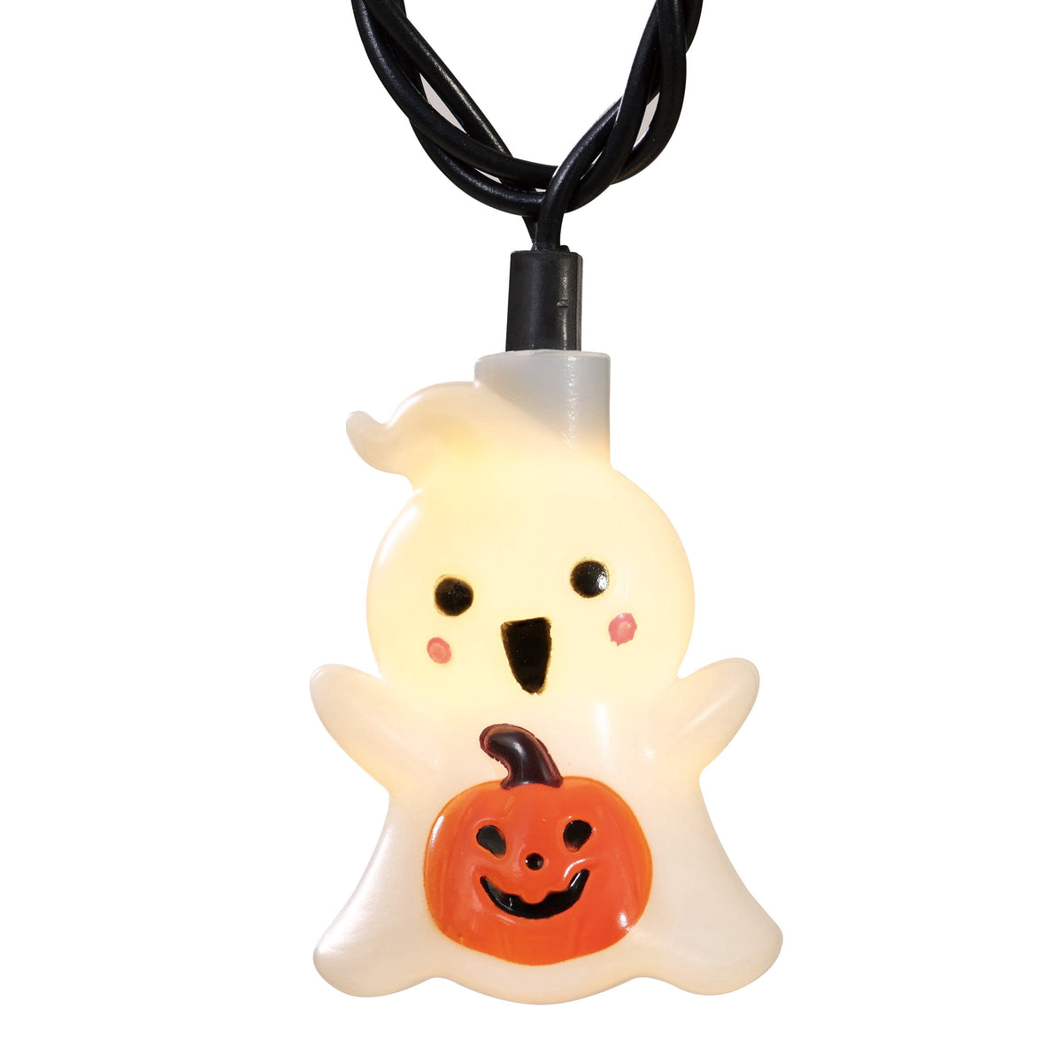 Indoor/Outdoor 10-Count LED Ghost String Lights, Warm White, 6.5', Halloween by Way To Celebrate