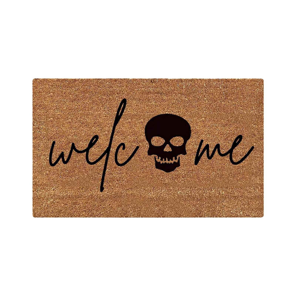Holloyiver Halloween Door Mat 24" x 16", Ghost Pumpkin Bat Skull Witch Mat Non-Slip Front Door Mat Entrance Funny Doormat Entry Rug Fall Door Mat Welcome Mats Synthetic Coir Doormat Outdoor Decor