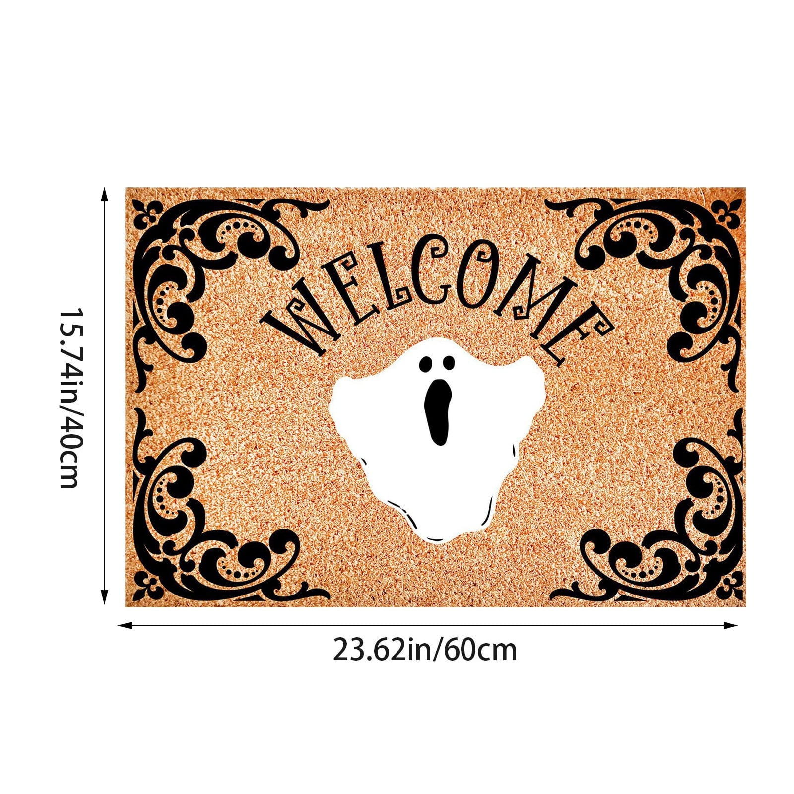 Jierger Happy Halloween Decorative Seasonal Fall Halloween Party Floor Mat for Home Halloween Indoor Outdoor for Thanksiving Decor Doormat Christmas Entrance Floor Mats 15.74 x 23.62 inch