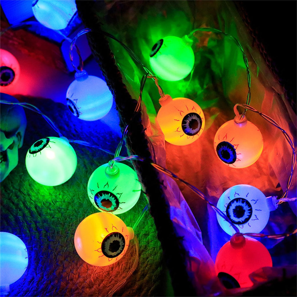 Btomtd 118.11 inch 20 LED Halloween String Light Outdoor Indoor Decorative Light for Yard Home Party Decorations for Bush Fence Porch and Tree Lighting, Multicolor