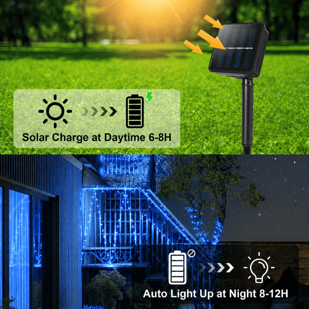 Solar Rope Lights Outdoor Waterproof 100LED Tube String Lights with USB Rechargeable Timer 8 Modes Dimmable Twinkle Fairy String Light for Trampoline Yard Pool Party Wedding Christmas