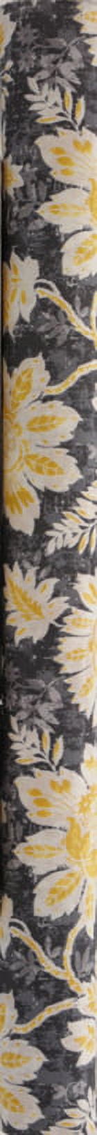 Waverly Inspirations 45\" 100% Cotton Duck Petal Print Black Sunshine Color Sewing Fabric by the Yard
