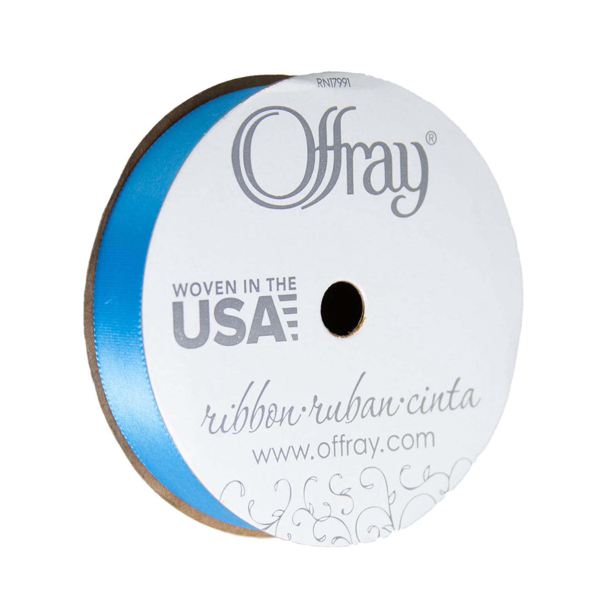 (3 pack) Offray Ribbon, Forest Green 5/8 inch Single Face Satin Polyester Ribbon, 18 feet