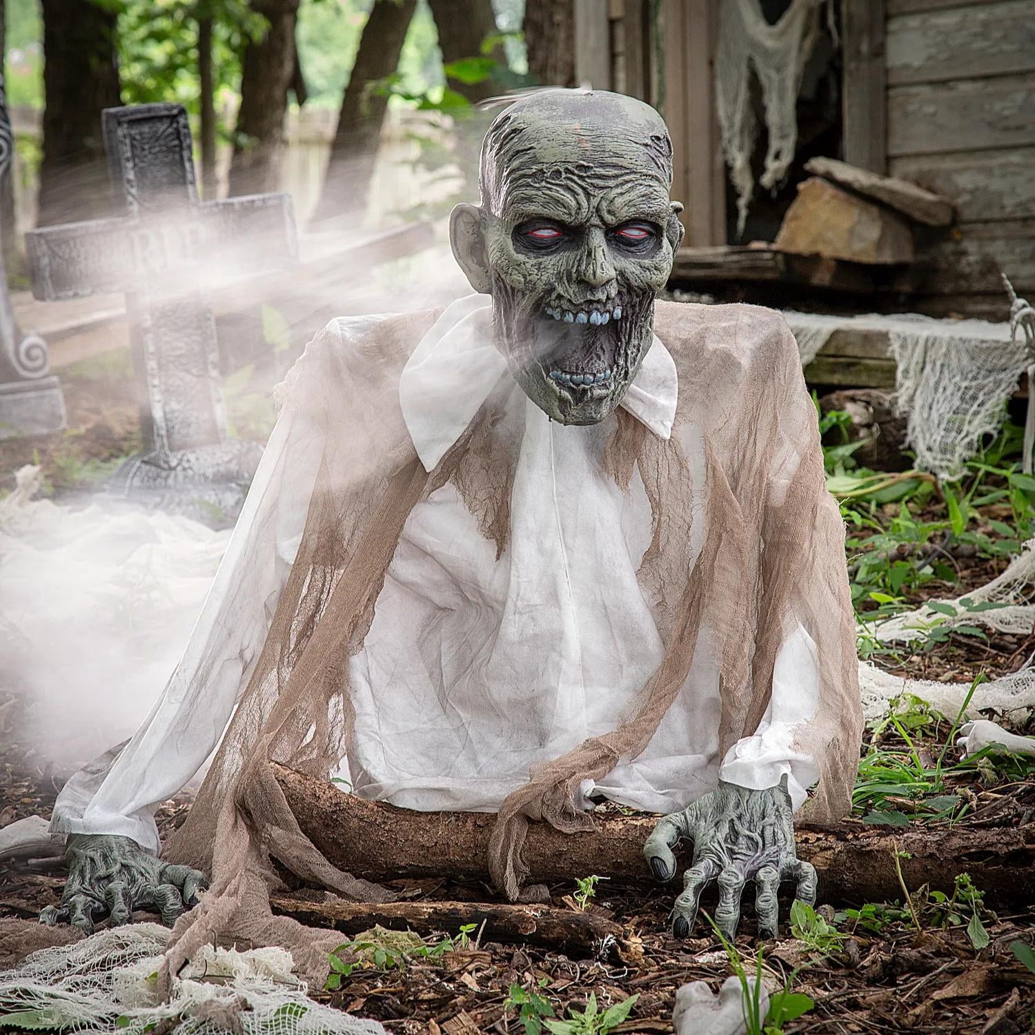 Seasonal Visions 2 ft. Gaseous Zombie Animated Fog Machine Halloween Decoration