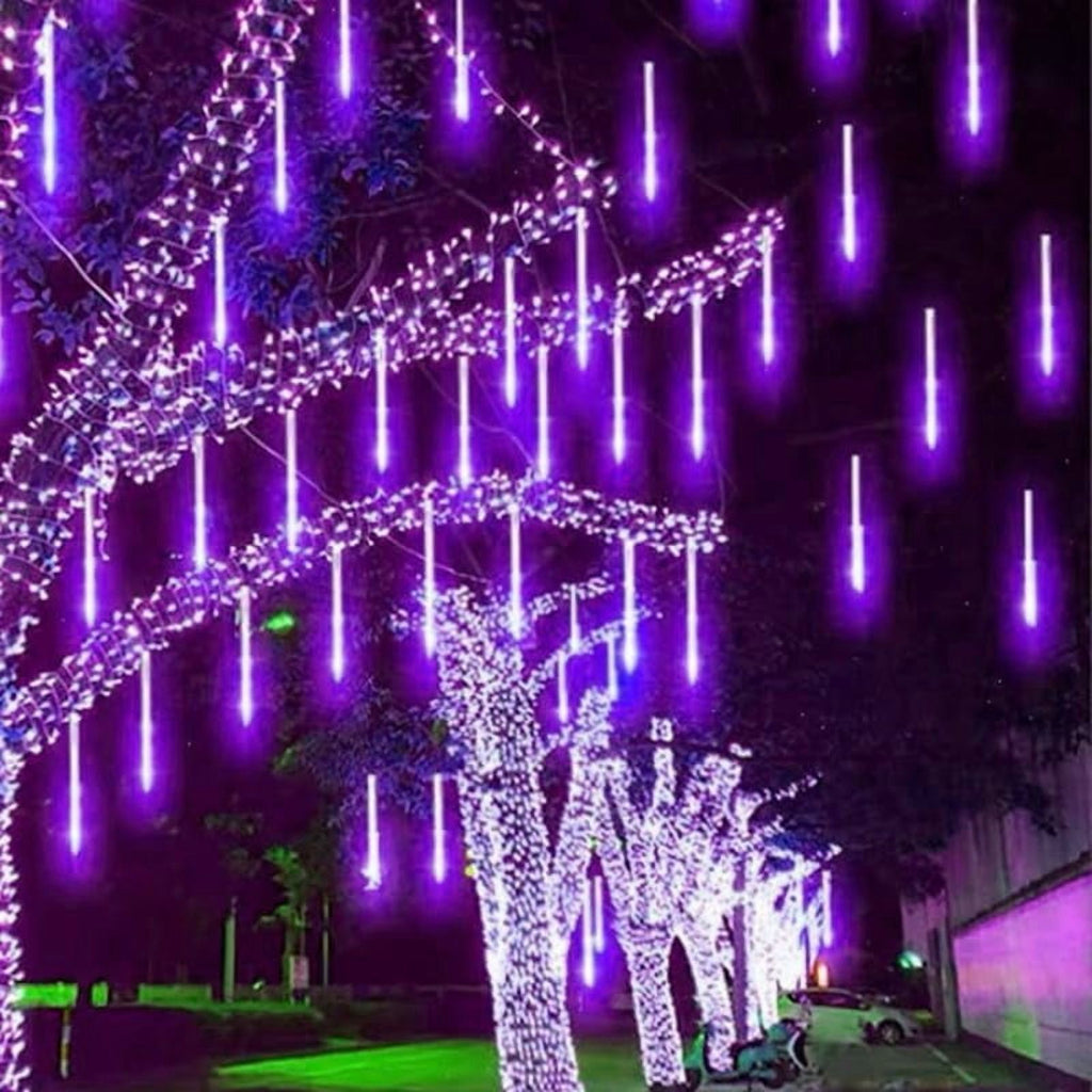 LED Outdoor String, Rain Lights,Meteor Lights,Meteor rain Lights 30cm 10 Tube Solar rain Lights with for Christmas Parties Wedding Christmas Tree