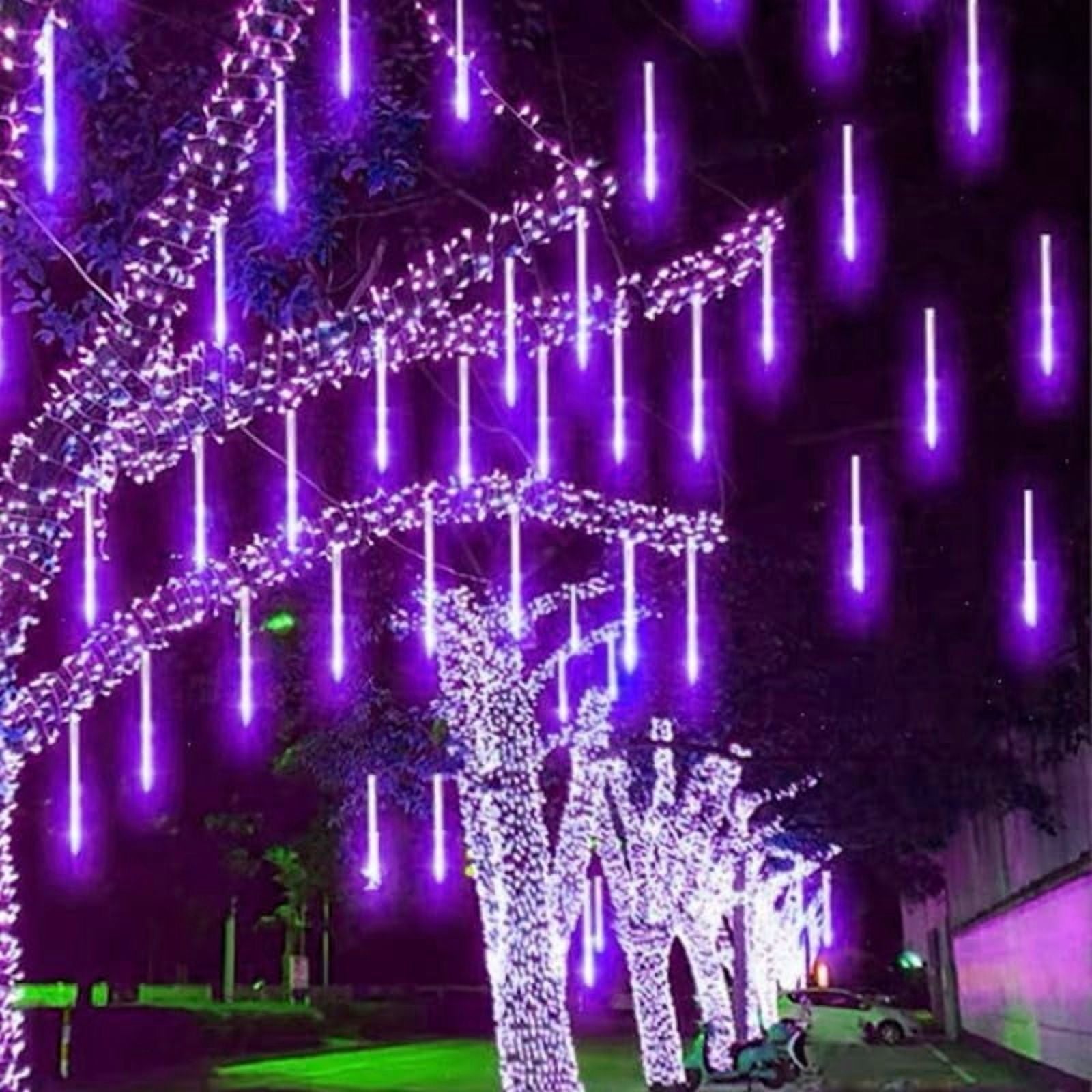 LED Outdoor String, Rain Lights,Meteor Lights,Meteor rain Lights 30cm 10 Tube Solar rain Lights with for Christmas Parties Wedding Christmas Tree