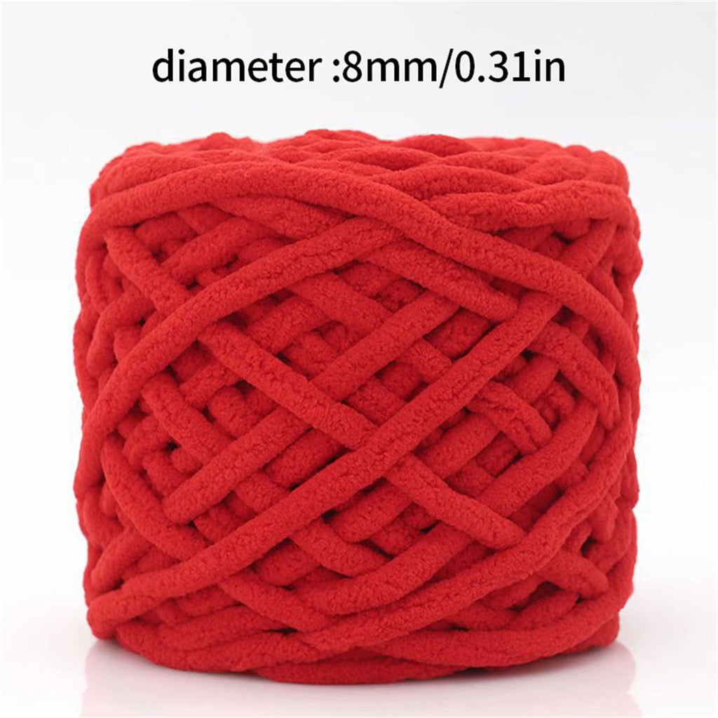1 Pc Blanket Yarn Chunky Knit Chenille Yarn Soft Velvet Yarn Crochet Knitting Blanket Yarn DIY Craft for Knit Sweaters, Blankets, Shoes, Scarves, Clothes, Dark Green