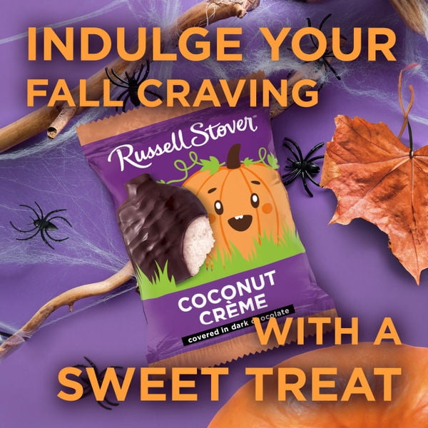 RUSSELL STOVER Halloween Dark Chocolate Raspberry Crème Pumpkin, 1.3 oz.