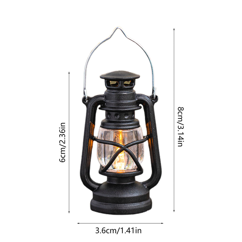 Djiypn Mini Lanterns 2Pack LED Small Lanterns Decorative Indoor Outdoor Hanging Lantern Decorative Candle Light Farmhouse Decor for Weddings Western Camping Party Halloween Christmas Decorations