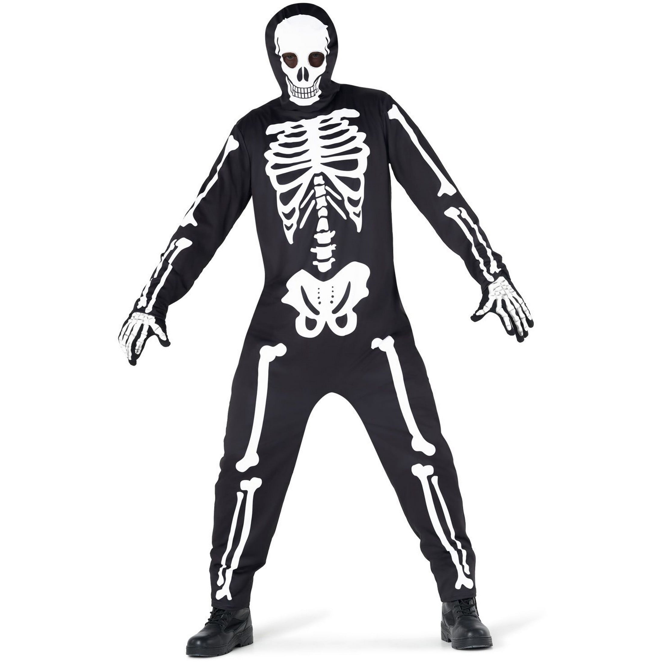 Morph Costumes Mens Skeleton Costume Men Adult Skeleton Suit Outfit Scary Halloween Costumes For Men M