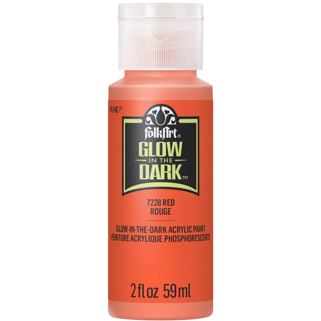 FolkArt Glow-in-the-Dark Acrylic Craft Paint, Matte Finish, Neutral, 2 fl oz