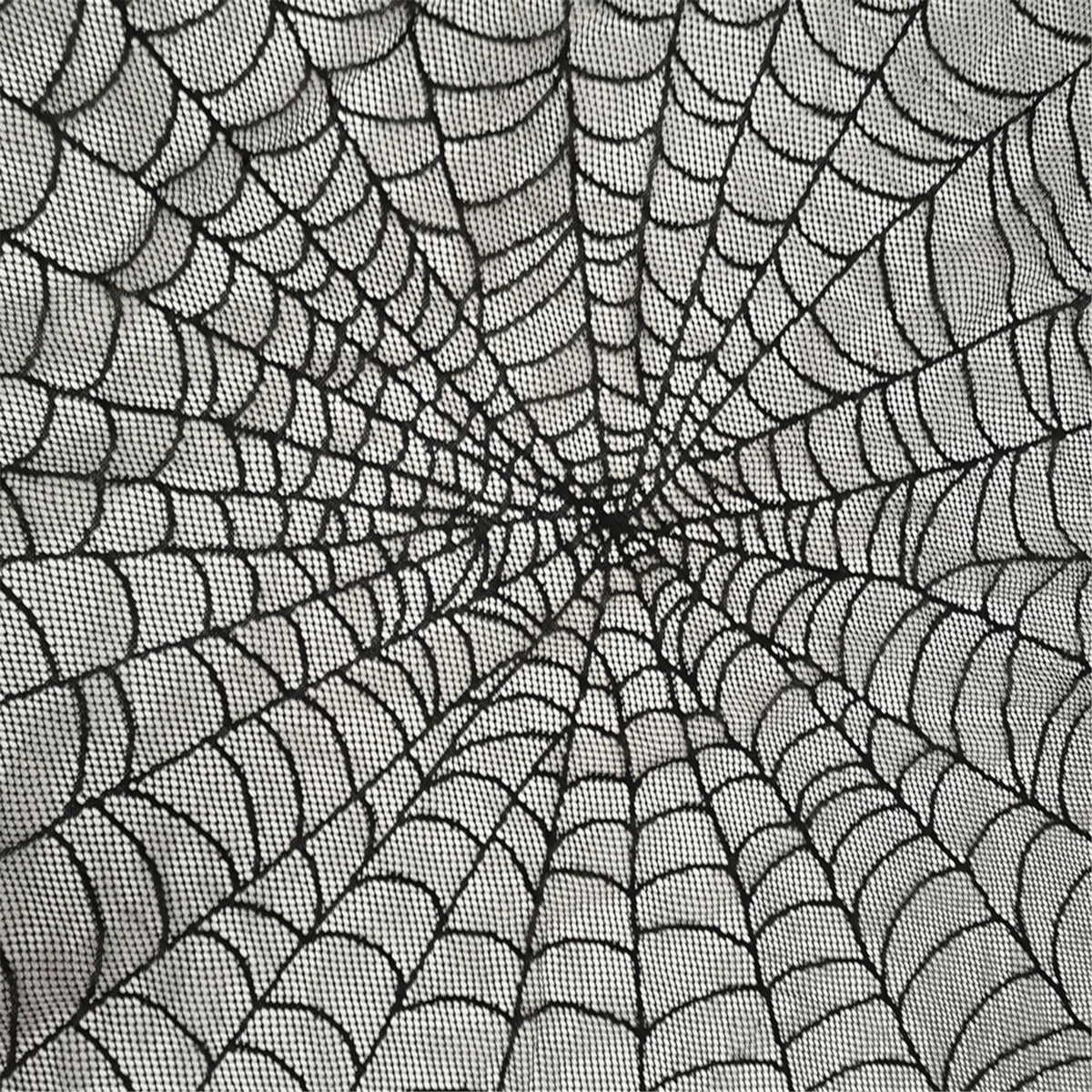 Halloween Round Lace Tablecloth Bat Spider Web for Halloween Party Decor,Lace Fabric Table Cloths Spooky Table Cover for Rectangle Tables for Parties Gothic Halloween Home Decorations