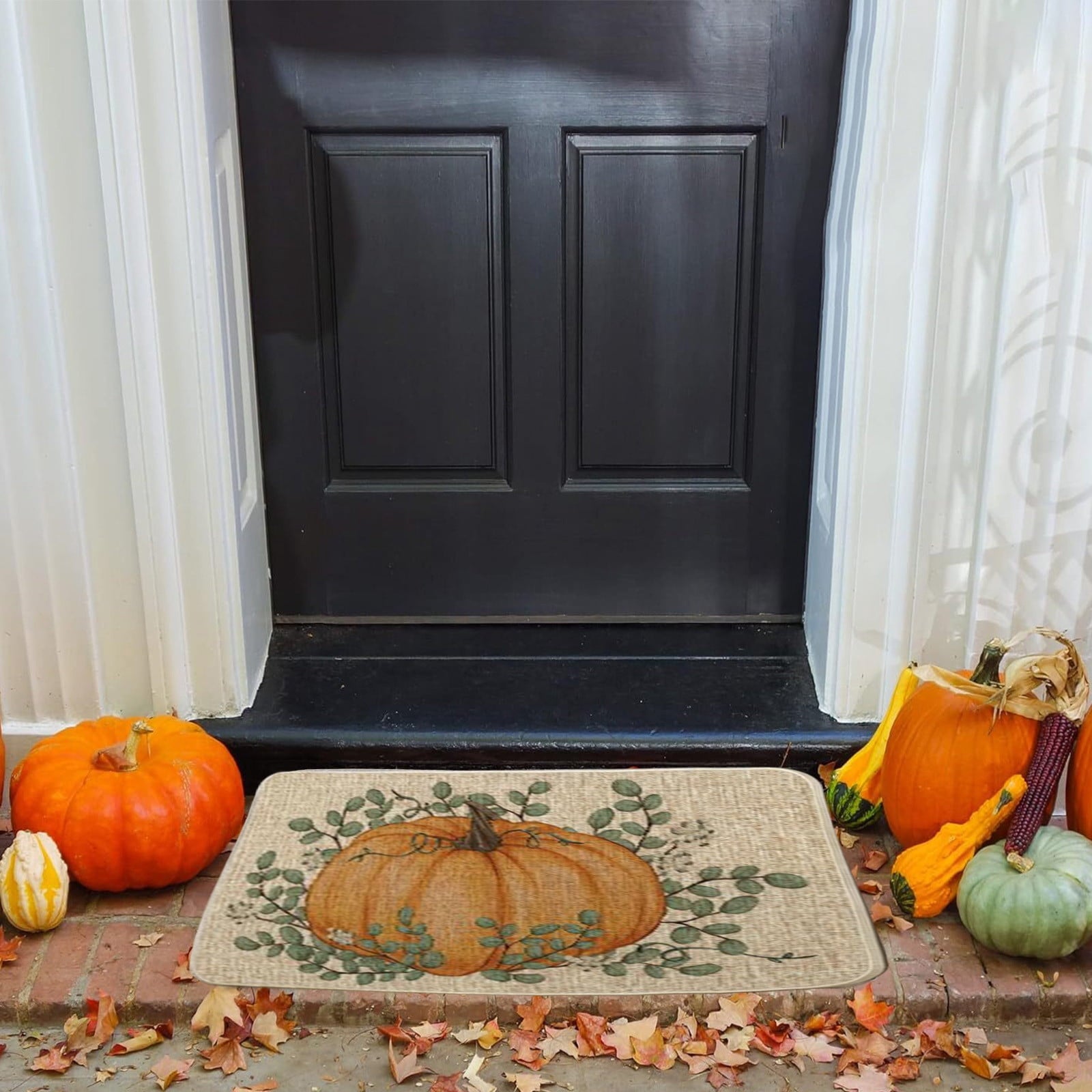 Stijggn 2pcs Halloween Area Rugs Halloween Decorations Halloween Rug Welcome Mats Outdoor Pumpkin Doormats for Floor