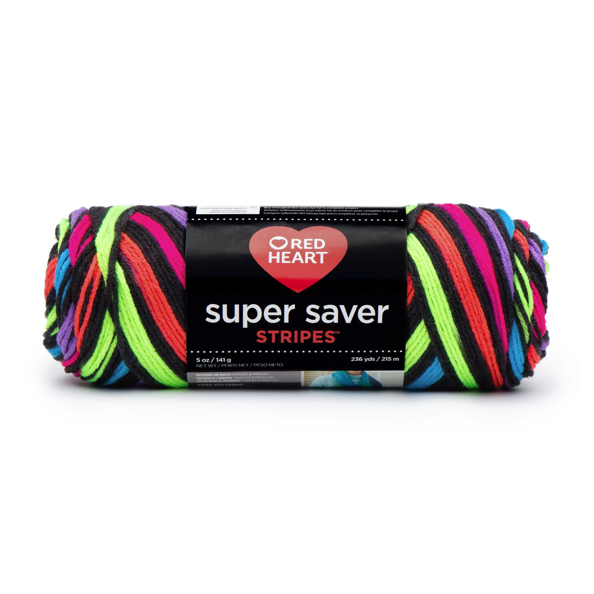 Red Heart® Super Saver® 4 Medium Acrylic Yarn, Bonbon Print 5oz/142g, 236 Yards