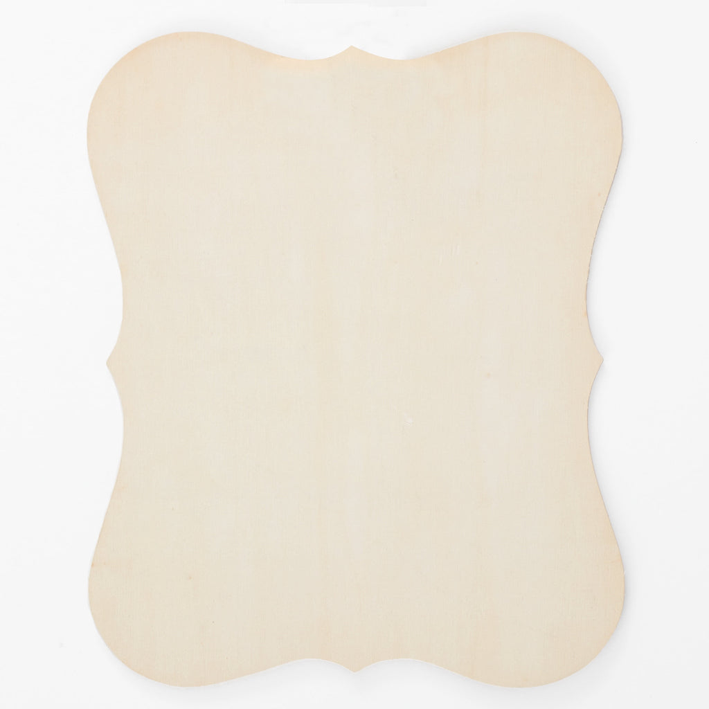 (3 pack) Plaid Unpainted Wood Surface, Medium Die Cut Plaque, 1 Piece, 8.75" x 6.63"