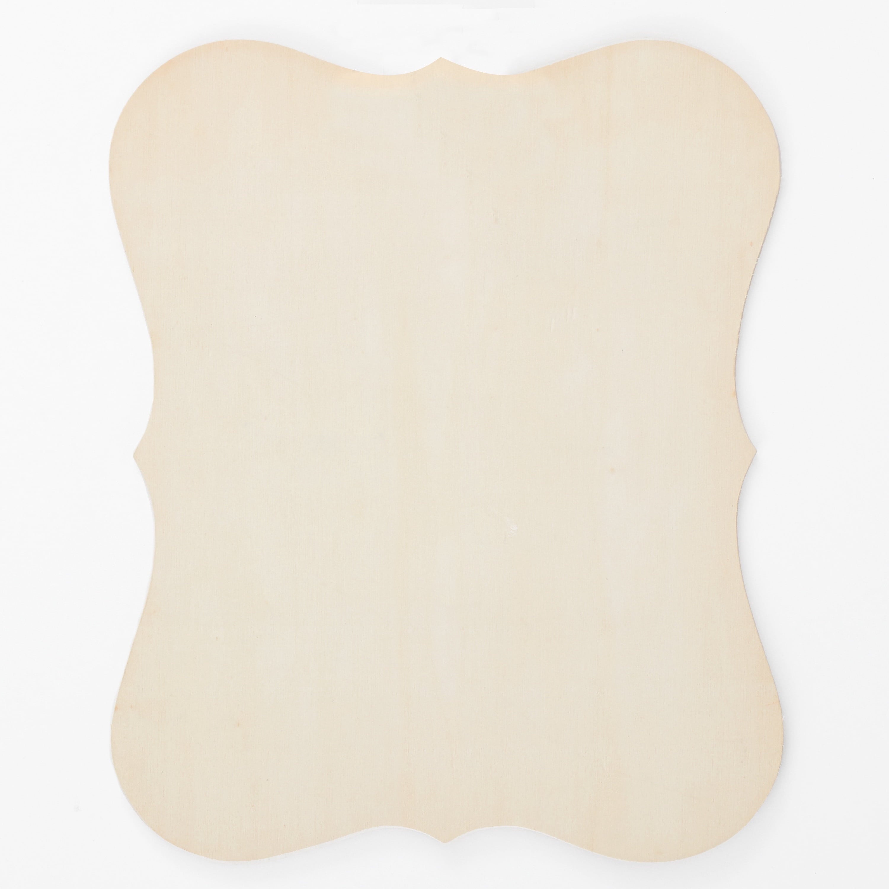 (3 pack) Plaid Unpainted Wood Surface, Medium Die Cut Plaque, 1 Piece, 8.75" x 6.63"