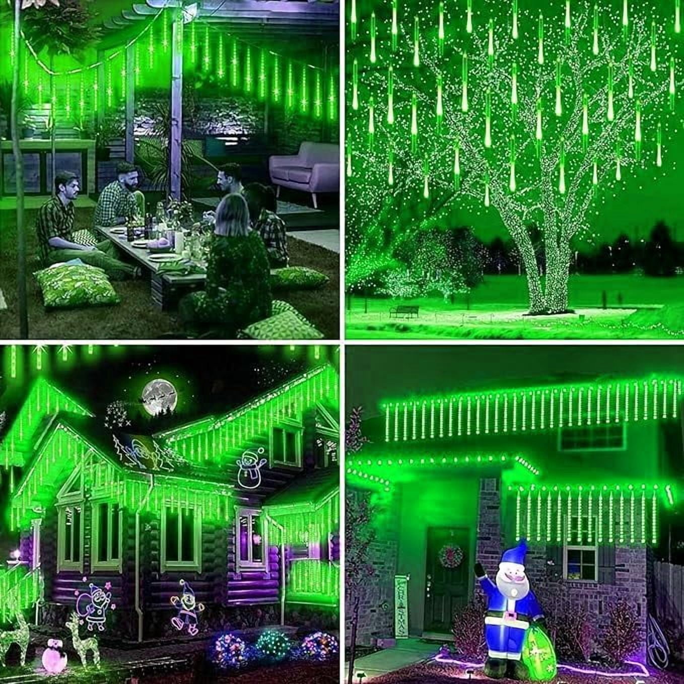 LED Outdoor String, Rain Lights,Meteor Lights,Meteor rain Lights 30cm 10 Tube Solar rain Lights with for Christmas Parties Wedding Christmas Tree