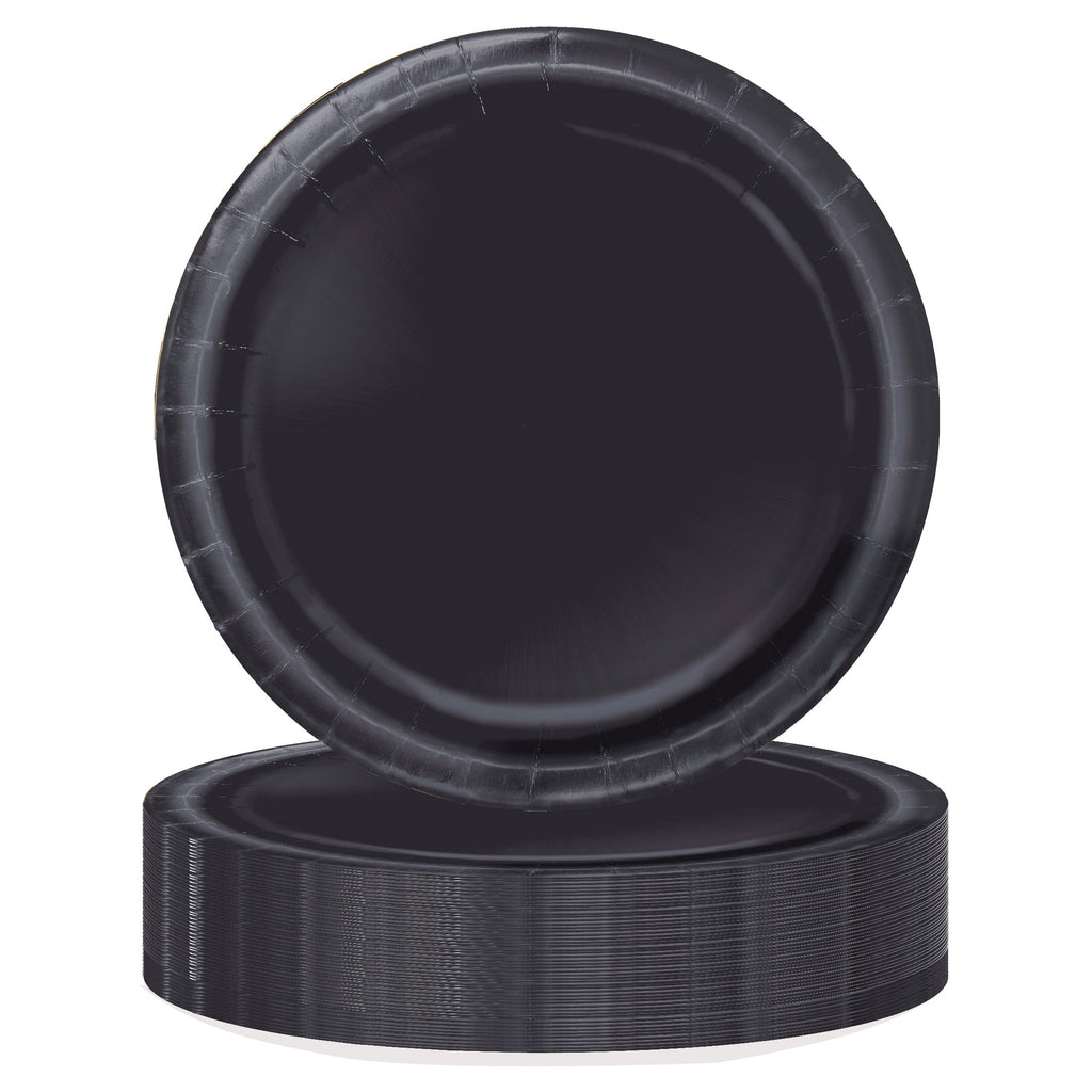 55 Count 9IN Black Paper Dinner Plates by Way To Celebrate