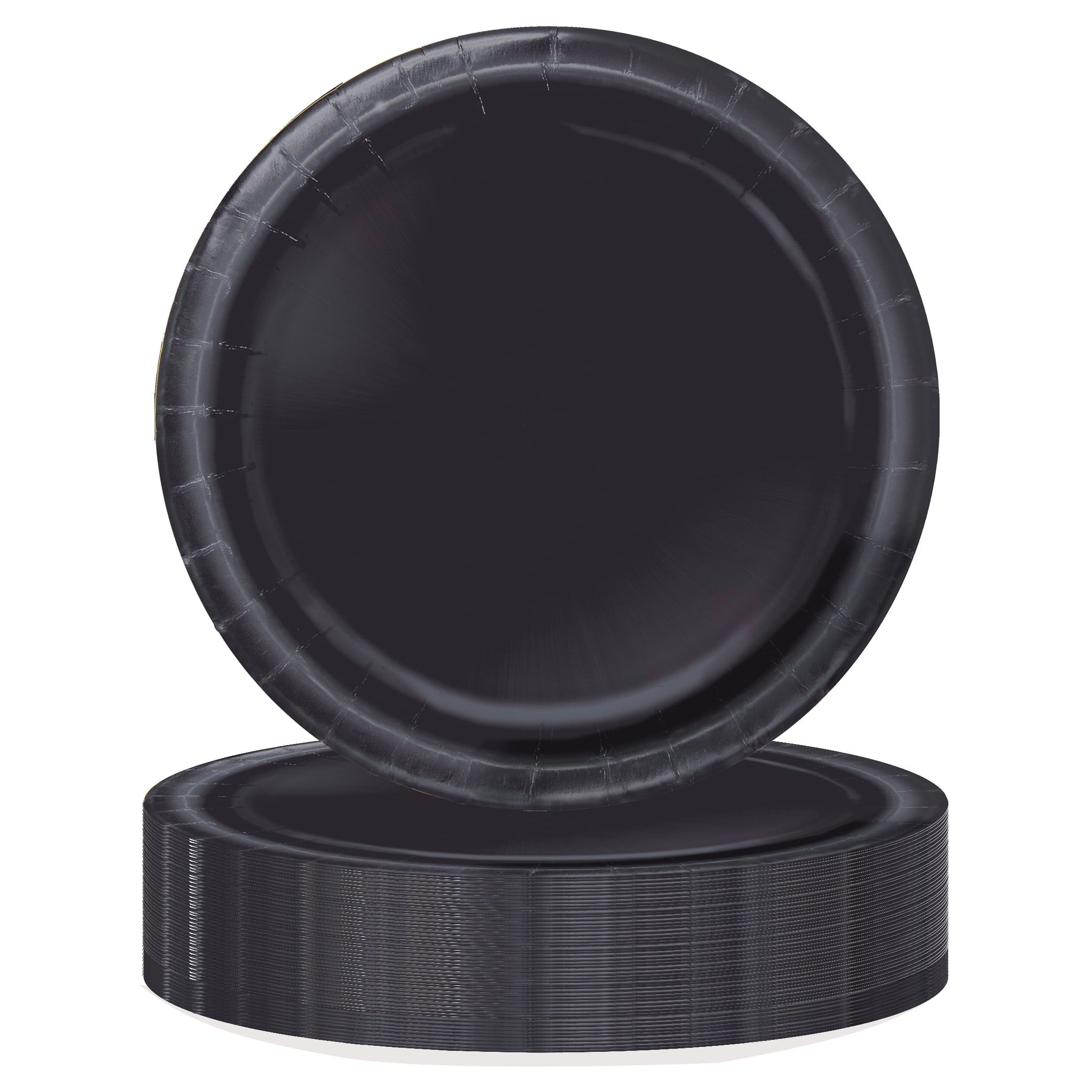 55 Count 9IN Black Paper Dinner Plates by Way To Celebrate