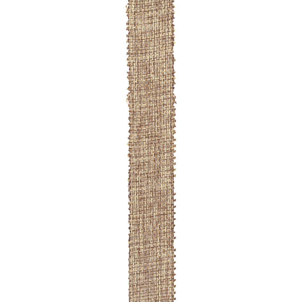 (3 pack) Offray Ribbon, Natural 7/8 inch Woven Burlap Woven Ribbon for Crafts, Gifting, and Wedding, 9 feet, 1 Each