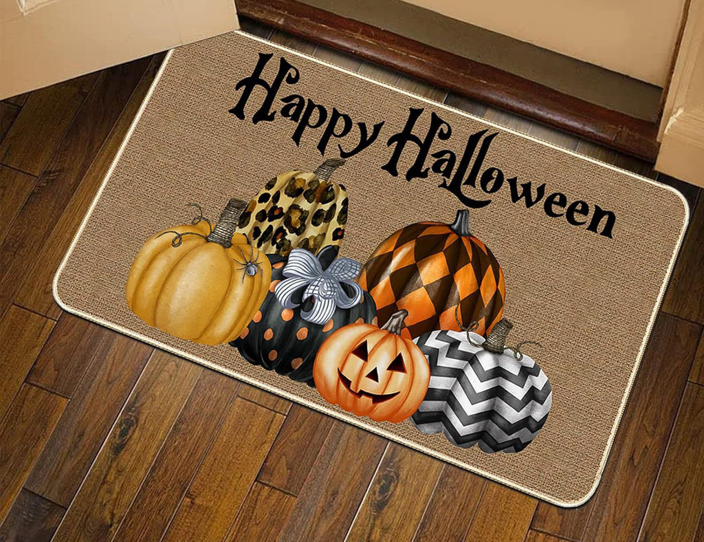 MYFLOCY Halloween Front Doormat 31x19 inch Indoor Outdoor Non Slip Floor Decoration ( Pumpkin Spooky )
